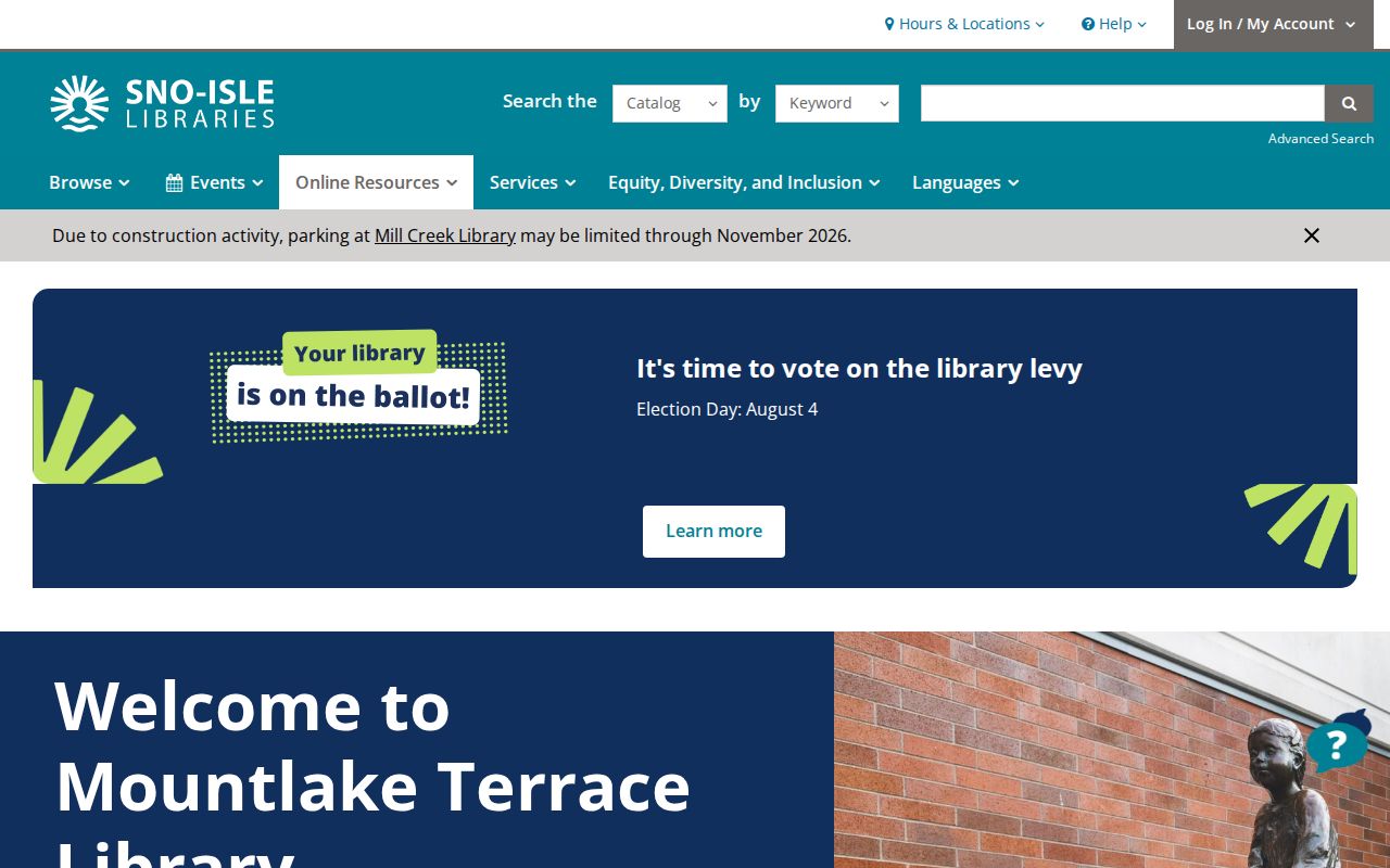 Mountlake Terrace people directories in the library catalog
